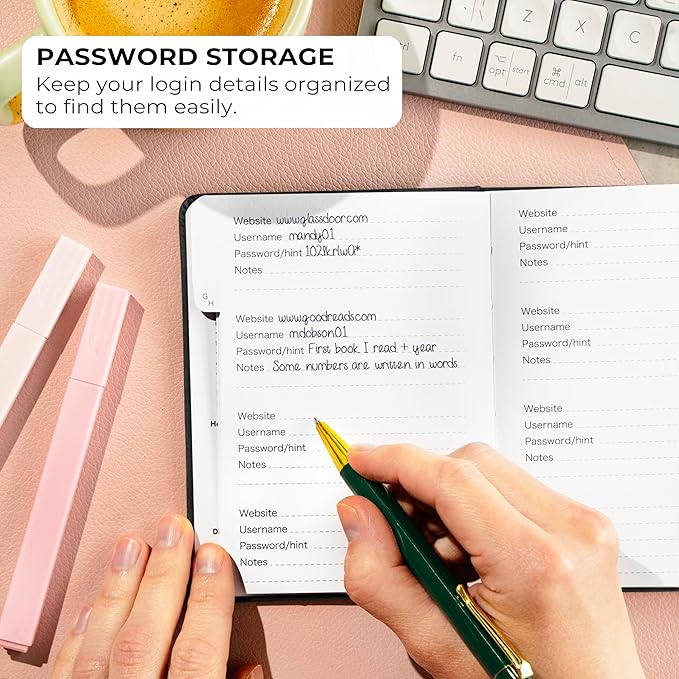 Clever Fox Password Book with alphabetical tabs. Internet Address Organizer.....