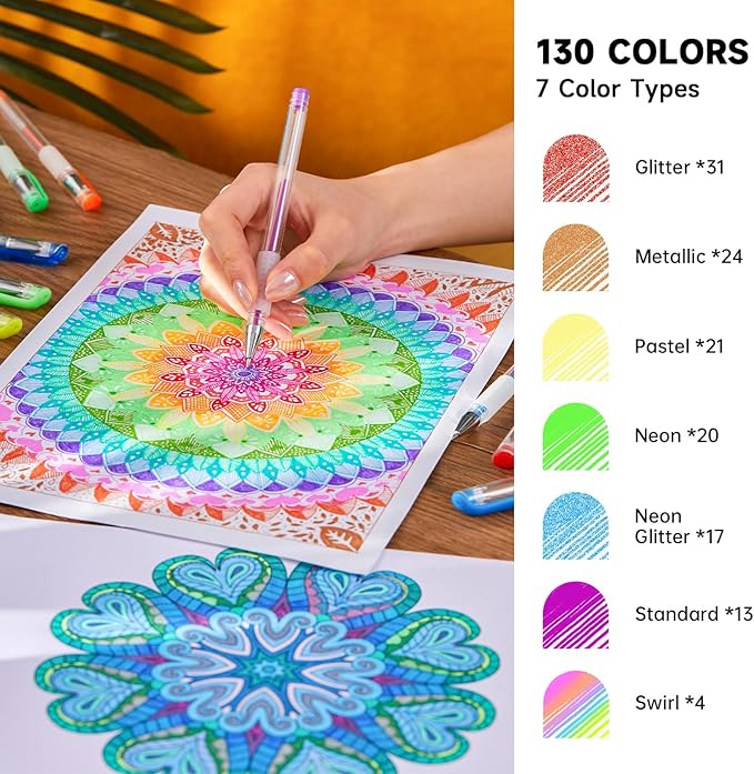 Shuttle Art 260 Pack Gel Pens Set (260 Pack)