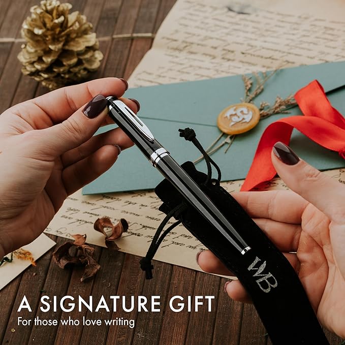 Wordsworth & Black Fountain Pen Set (Black, 24 Pack)