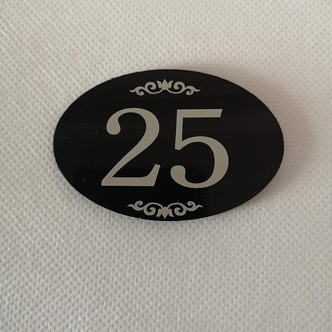 StayMax Locker Number Signs Door Sign with Self-Adhesive Tape Number Black (1-200)