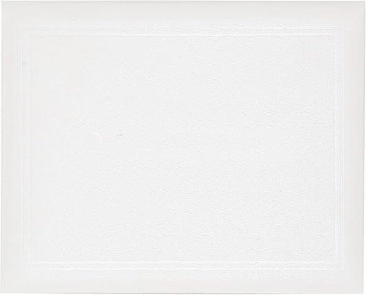 GraduationMall 8.5"x11" Smooth Padded Diploma Cover Certificate Holder White,1-Pack