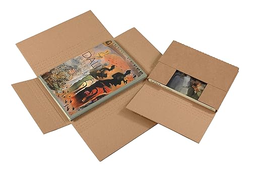 Tape Logic TLM1291K Easy-Fold Mailers, 12 1/8" x 9 1/8" x 1", Kraft (Pack of 50)