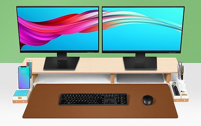 Aothia Leather Desk Pad Protector — Brown