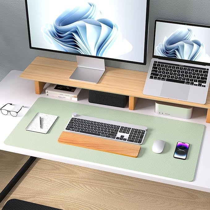 Aothia Large PU Leather Desk Pad — 23.6" × 13.7" Mouse & Writing Mat