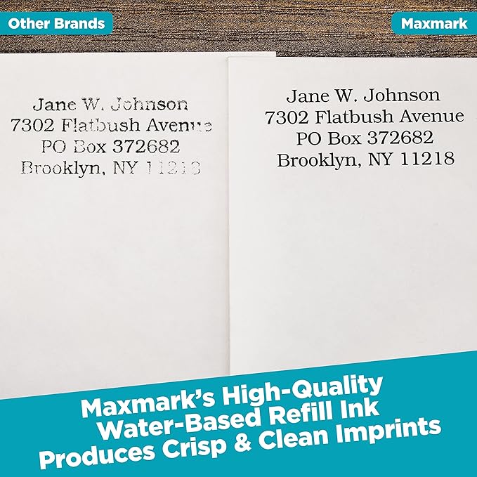 MaxMark Premium Refill Ink with Control Tip Bottle for Self-Inking Stamps, Purple Color - 4 oz.