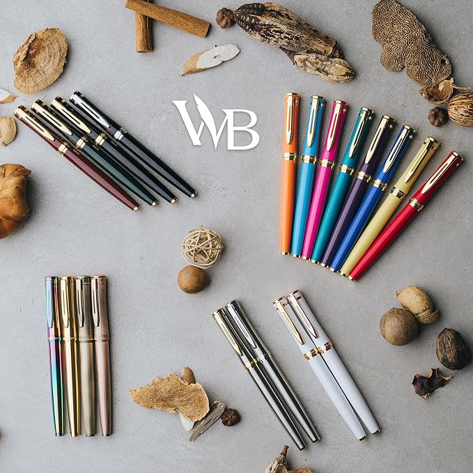 Wordsworth & Black Fountain Pen Set (Black, 24 Pack)